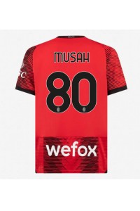 Fotbalové Dres AC Milan Yunus Musah #80 Domácí Oblečení 2023-24 Krátký Rukáv